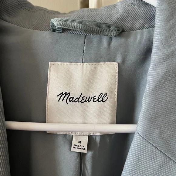 Madewell The Larsen Blazer in Drapeweave Overcast Blue size M - NJ732 - Picture 4 of 7